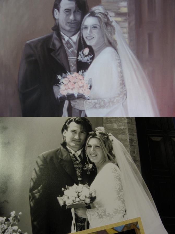 1997 il mio matrimonio  ( quadro sopra foto sotto)