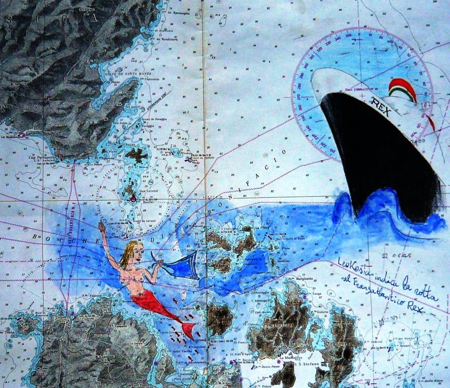 Leukosia indica la rotta al transatlantico Rex - Leukosia indicates the route for transatlantic Rex Leukosia indica la rotta al transatlantico Rex - Leukosia indicates the route for transatlantic Rex