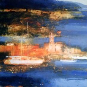PAESAGGIO DEL MARE_MANFREDONIA Antonio Civitarese 2015-tecnica mista su tela 80x80cm