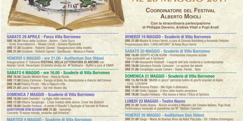 3° ed. FESTIVAL DELLA LETTERATURA e PARCO DELLE SCULTURE