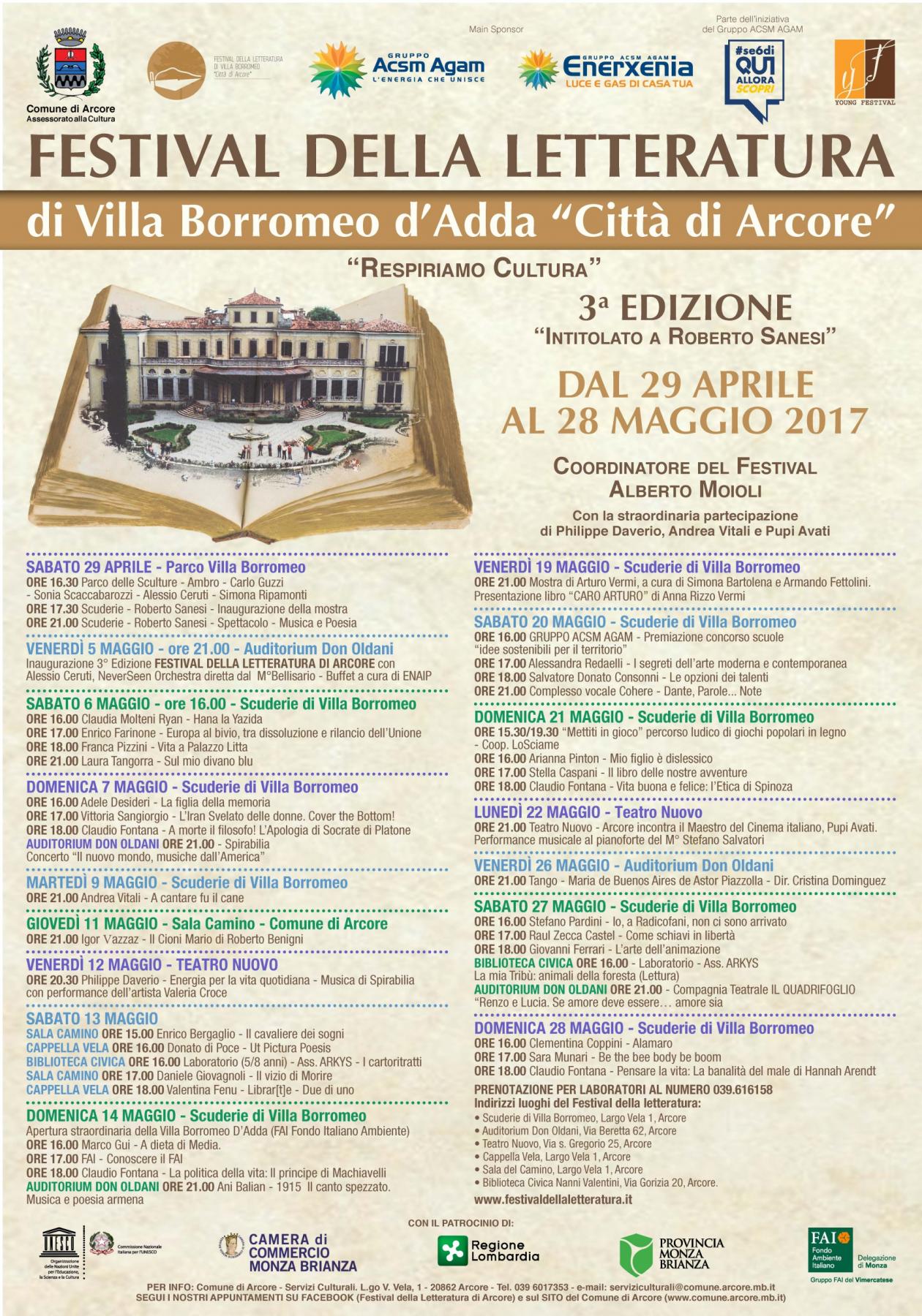 3° ed. FESTIVAL DELLA LETTERATURA e PARCO DELLE SCULTURE
