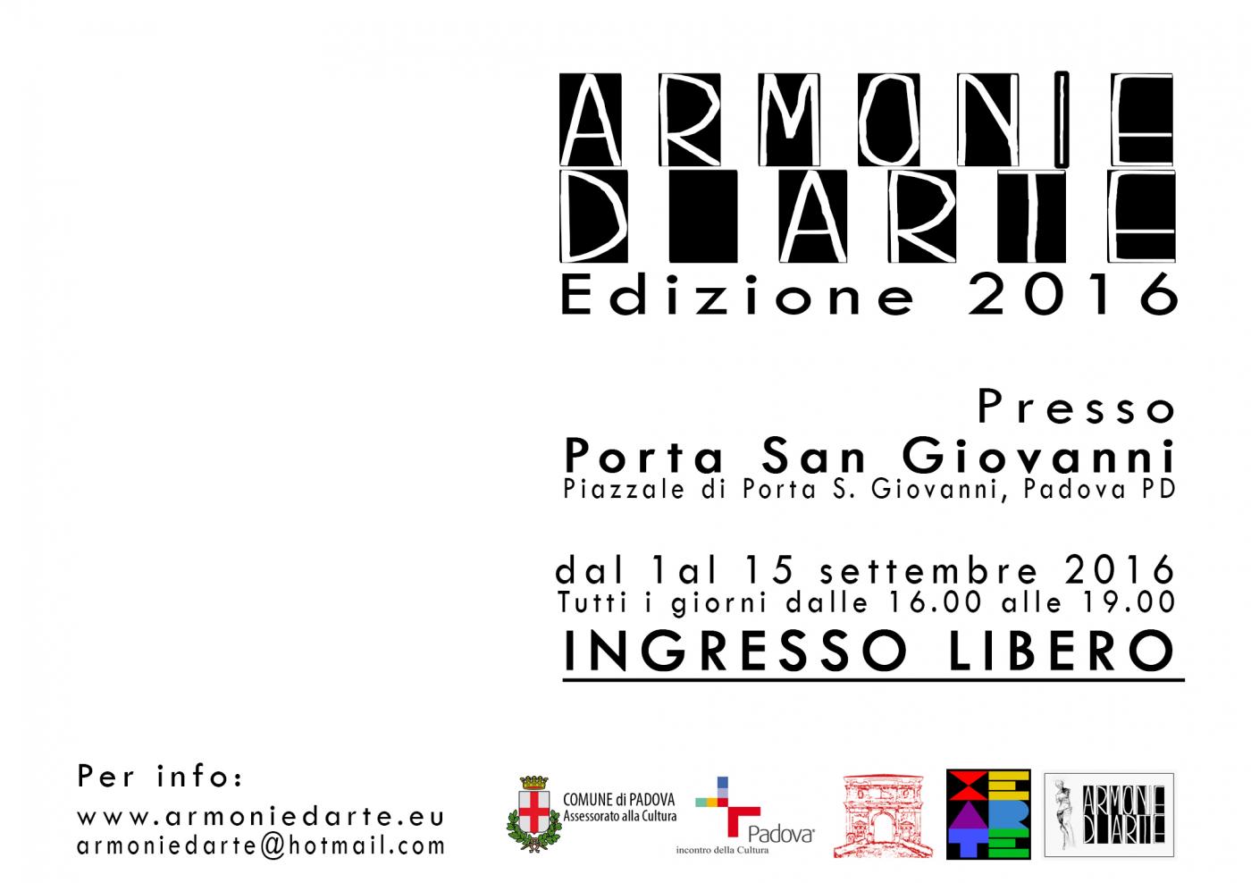 ESPOSIZIONE ARTISTICA ARMONIE D'ARTE 2016