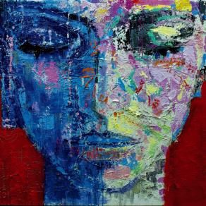 Fabio Modica | Gnosis: Composure - mixed media on canvas - cm 95x95 | 37,5x37,5 inches - 2014 | Private Collection - Malibù - USA