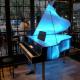 Translucent lighted stage piano 