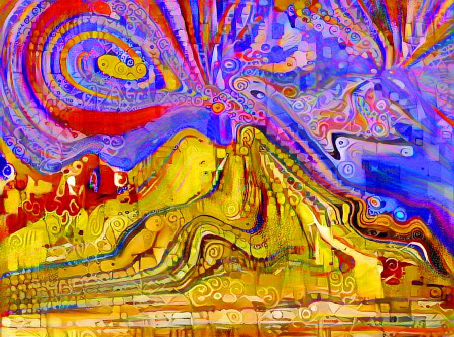 Il mio Vesuvio in stile Klimt