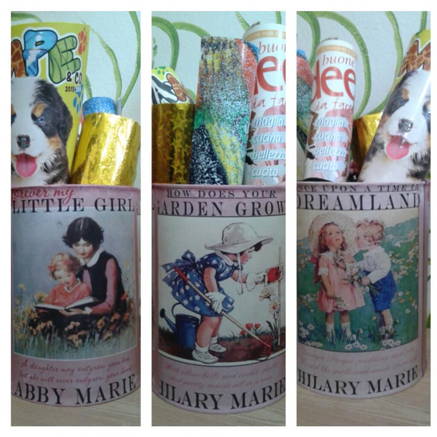 Portariviste da una latta di caffè da bar (Riciclo)