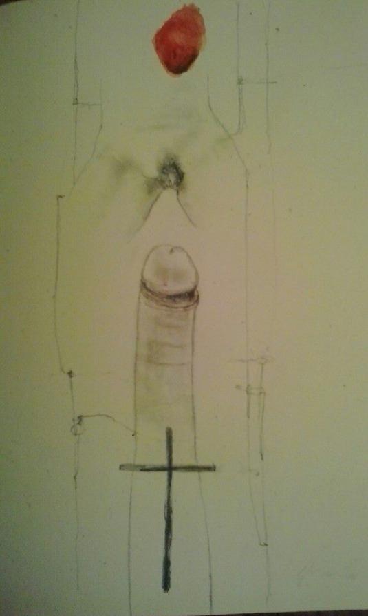 Totem n. 4 - Tecnica mista su carta 2015