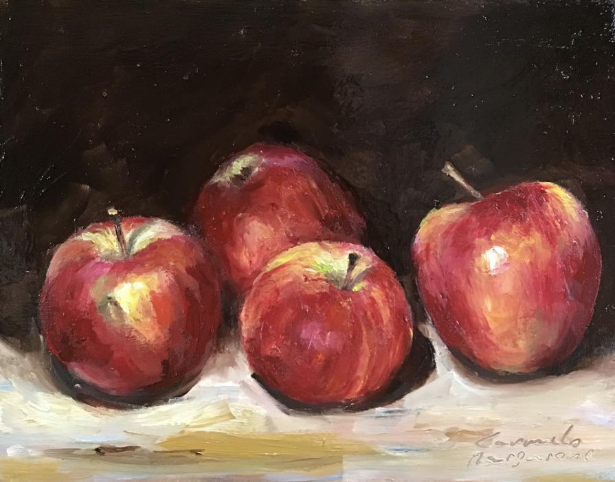 Mele Olio su tavola  24 x 19 cm