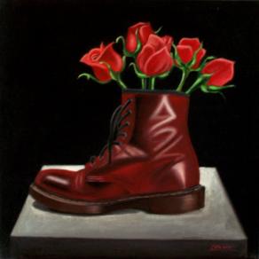 Un insolito vaso di fiori