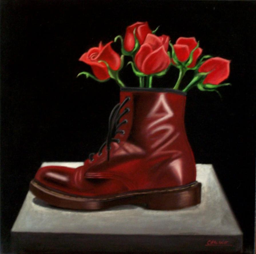 Un insolito vaso di fiori