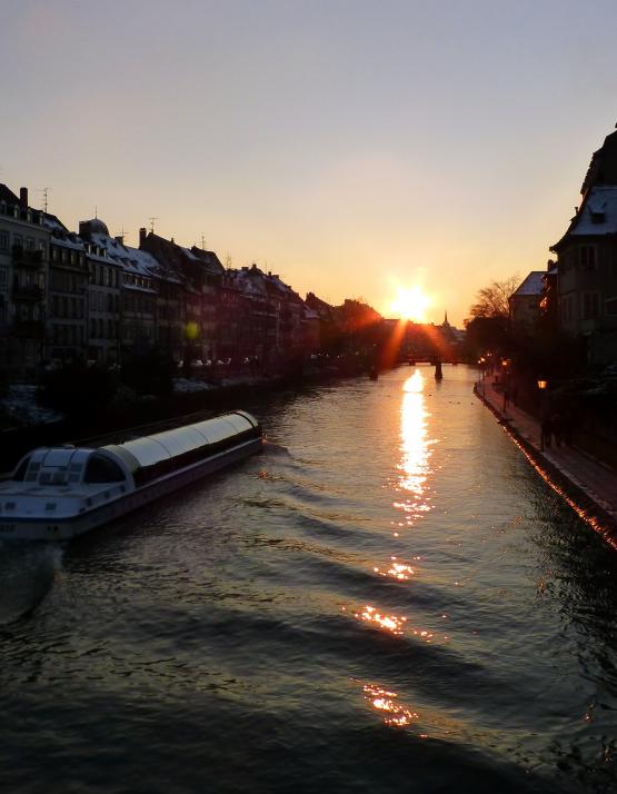 Soleil couchant sur Strasbourg