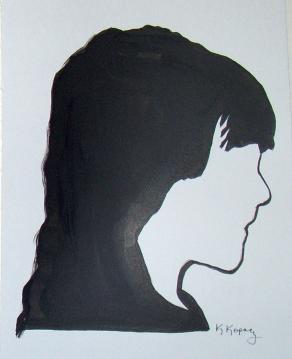 Child Silhoutte (Black and white)