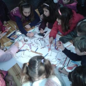 Workshop drawing with children