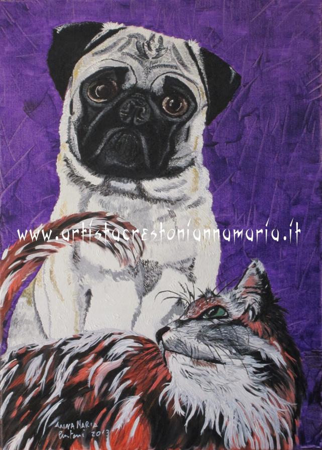 La gatta innamorata - Olio su Tela 50 x 70 - Tecnica Pennello - anno 2013 La gatta innamorata - Olio su Tela 50 x 70 - Tecnica Pennello - anno 2013