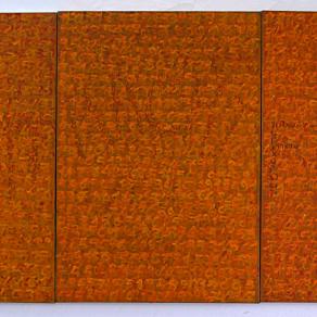 ARBEIT MACHT FREI- acrilico e grafite su tela-210x100cm