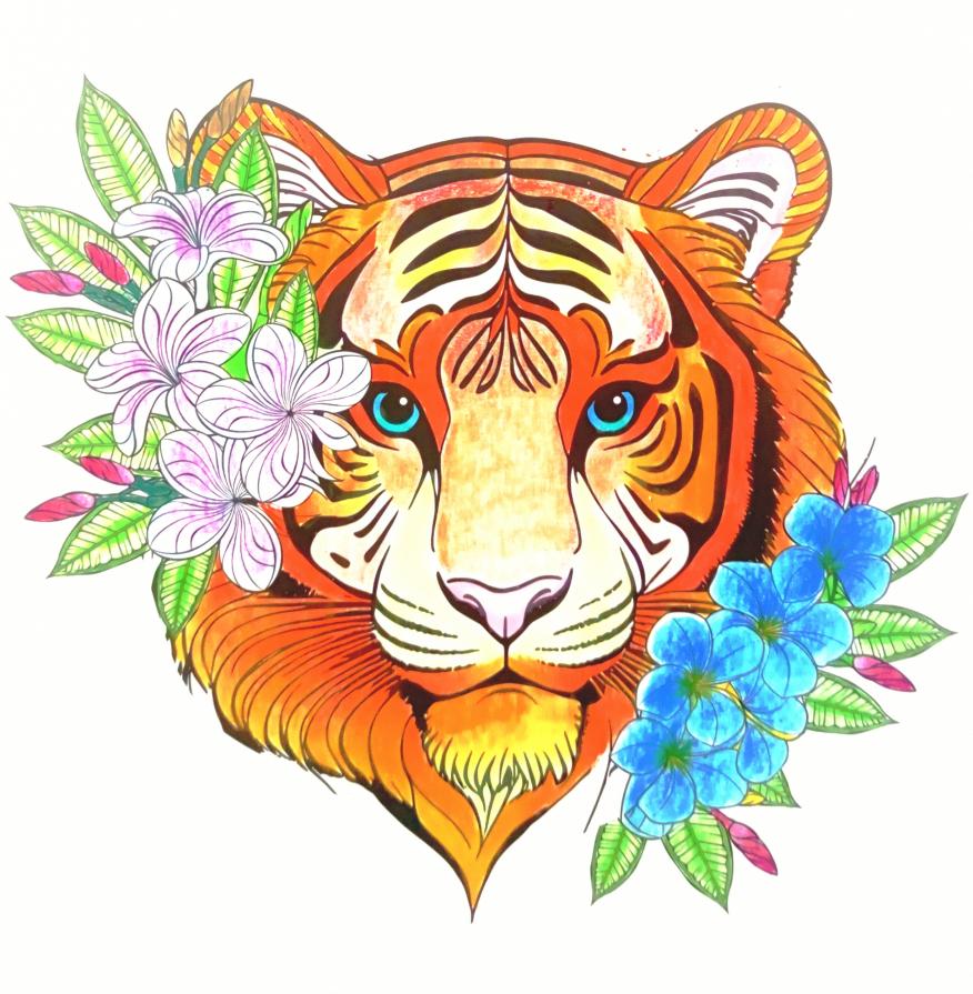 ... Negli occhi azzurri della tigre fiorisce la forza indomabile della natura !!!