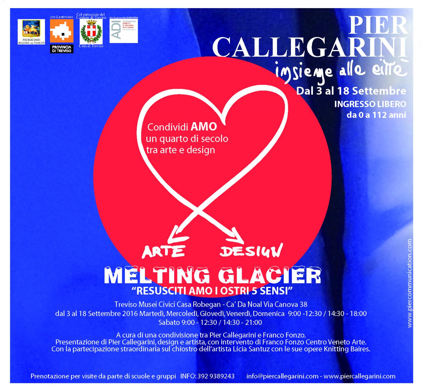 MELTING GLACIER Pier Callegarini Insieme alla Città, MELTING GLACIER Pier Callegarini Insieme alla Città,