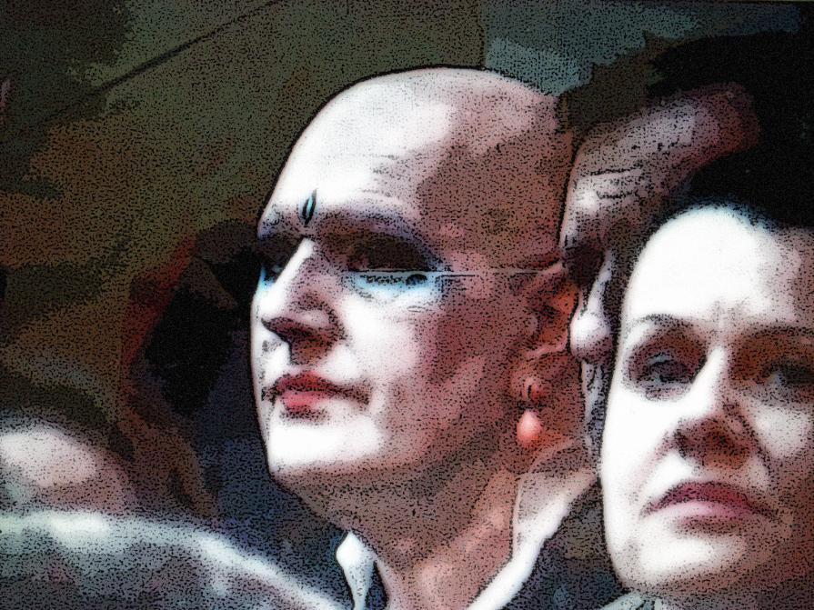 Al vernissage di Imran Qureshi.