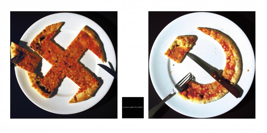 Noi siamo quello che vediamo (dittico + targa titolo) Noi siamo quello che vediamo (dittico + targa titolo)