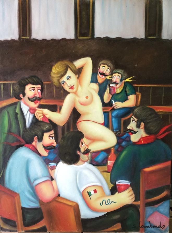 Salvo Lombardo - Addio al celibato - olio su tela - 60 x 80