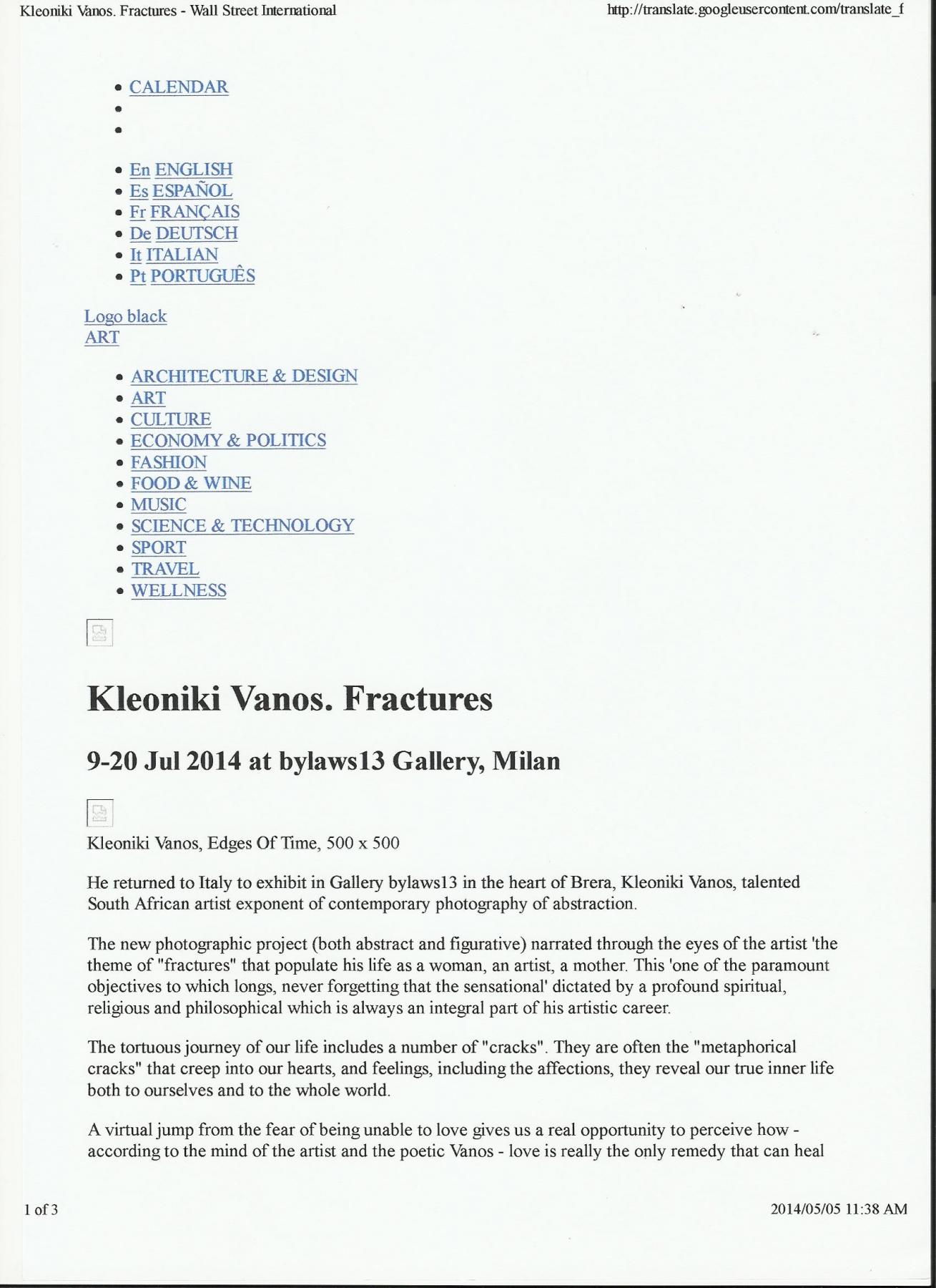 Fracture Series 2013 - 2014