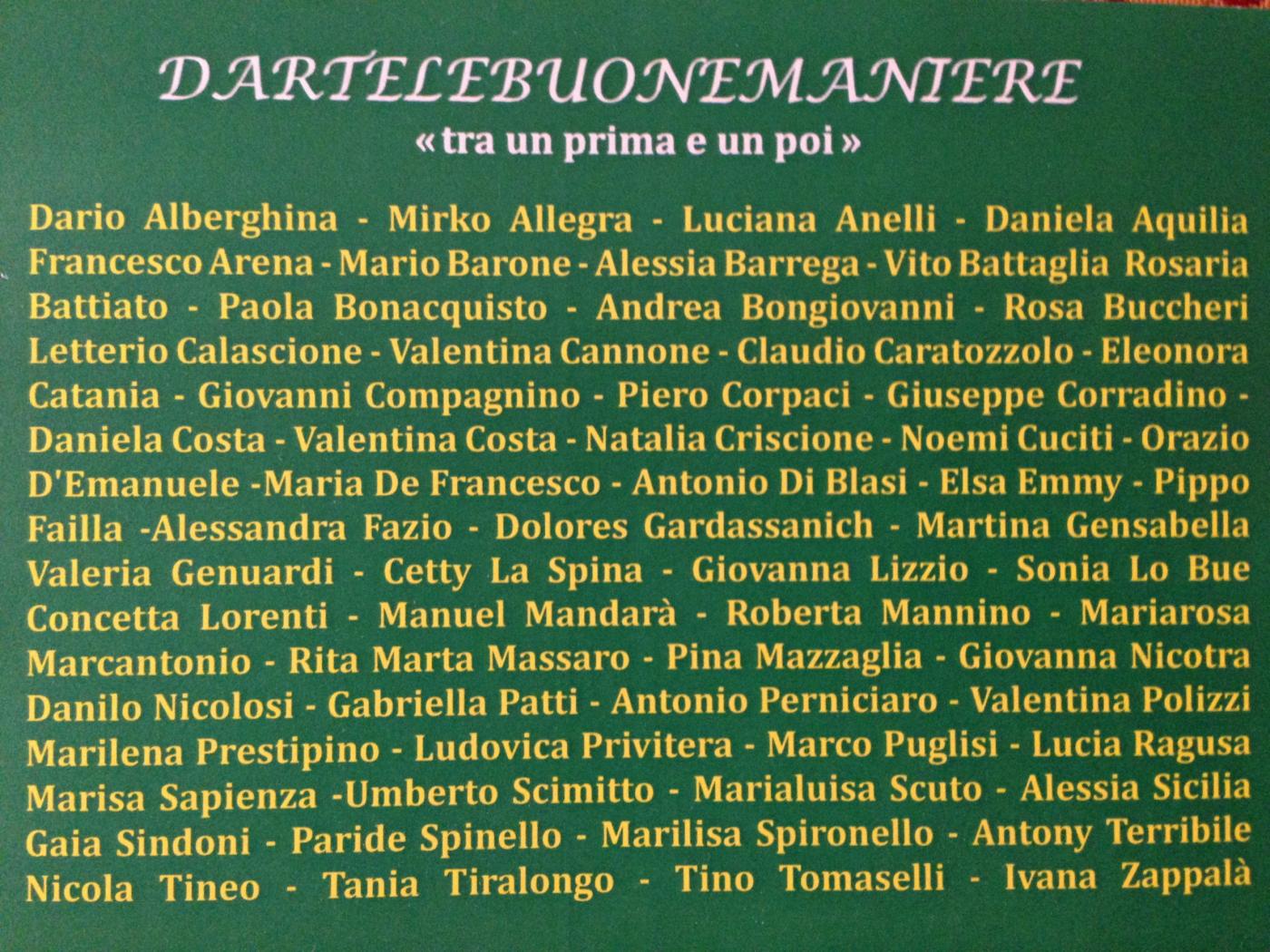 DARTELEBUONEMANIERE -  Tra una prima e un poi
