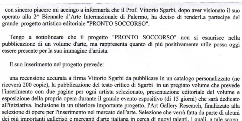 "Pronto soccorso" a cura di Vittorio Sgarbi