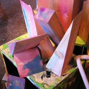 particolare scultura legno,citta' ideale...