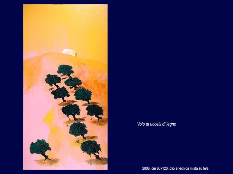 voli di uccelli di legno