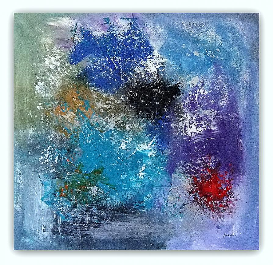 QUADRI ASTRATTI MODERNI  " SANADER ART " DIPINTI A MANO PITTURA  ASTRATTA MODERNA