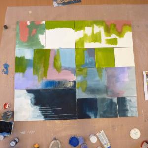 Il fondo ad acrilico.