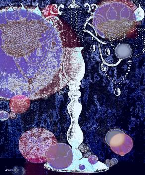 Candelabro black berry 