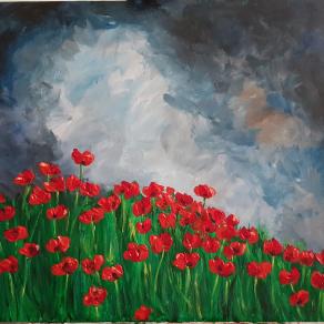 Papaveri nella tempesta