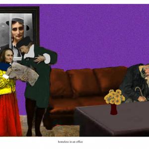 homeless in an office