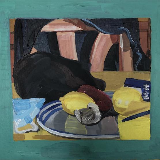 Denim jacket over a chair Denim jacket over a chair