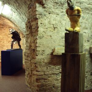 Il Maestro di scultura Denis Raccanelli alla ArteArte di Mantova.