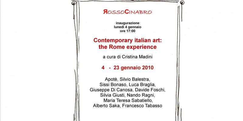‘Contemporary Italian Art: The Rome Experience ’ 