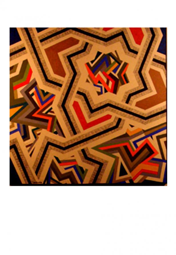 Planimetria   olio e matita su tela   100x100   2001