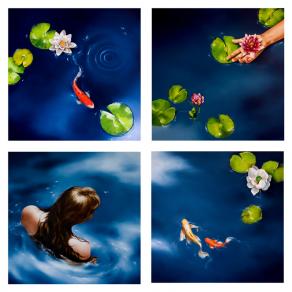 Haiku 2010- oil on canvas cm. 40x40 each 