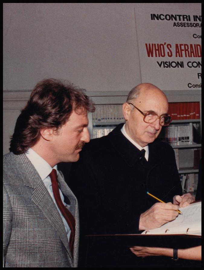 Il Presidente Giorgio Napolitano e il fotografo Augusto De Luca.