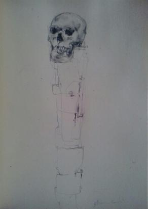 Totem n. 1 - Tecnica mista su carta 2015