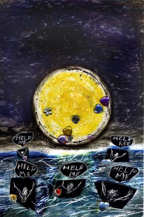 stanotte fuori dalle mie finestre sentivo urli "HELP ME"