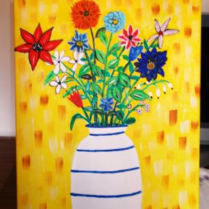 Vaso di fiori bianco