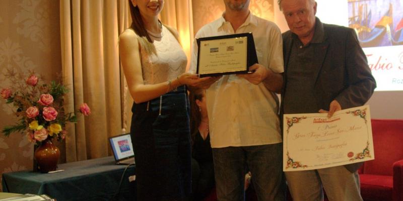 Ritirato il Primo Premio Internazionale "Gran Targa Leone San Marco" a cura di Artexpò Gallery