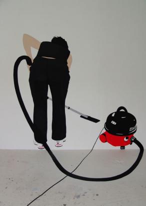 Woman with Vacuum Cleaner