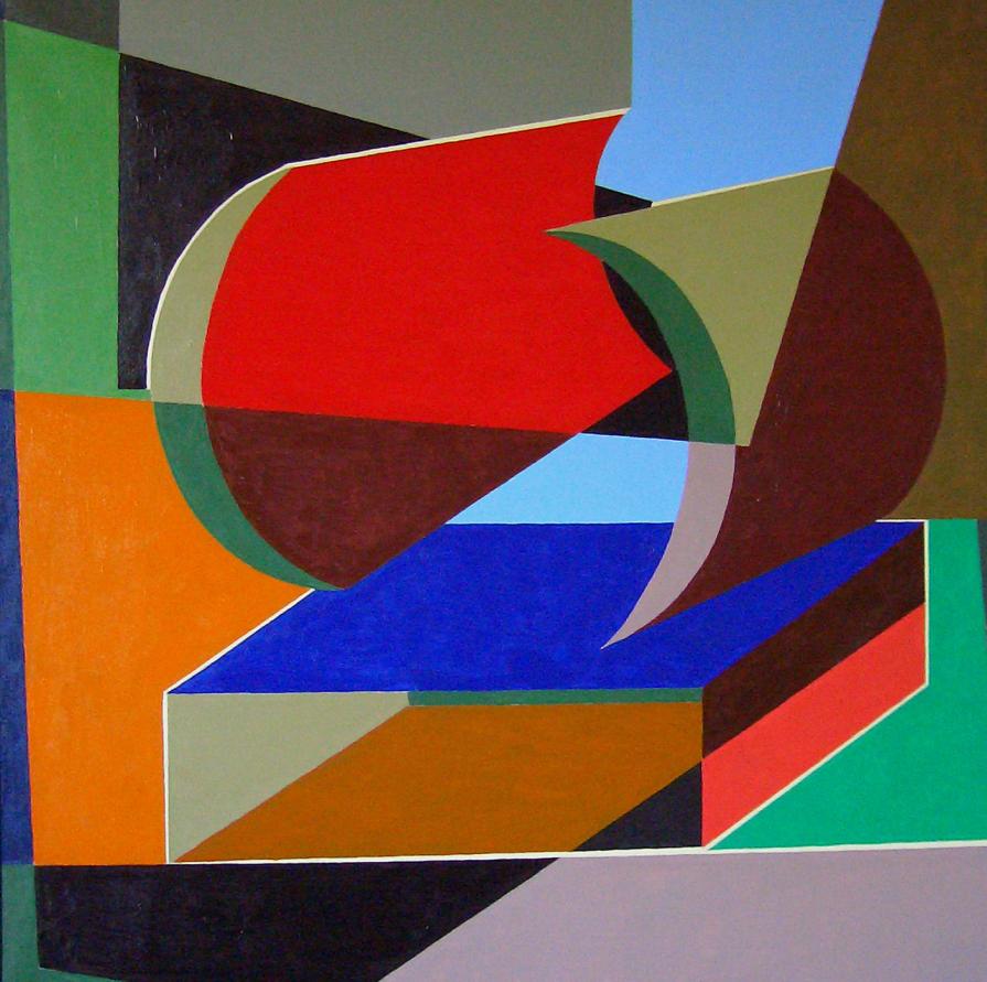 Analogico  L'Eco   olio su tela  100x100   2006