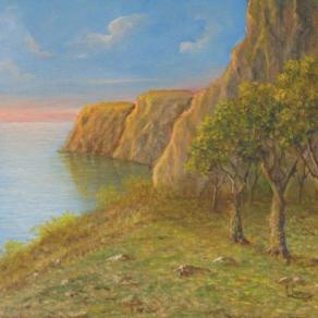 Scogliera al tramonto