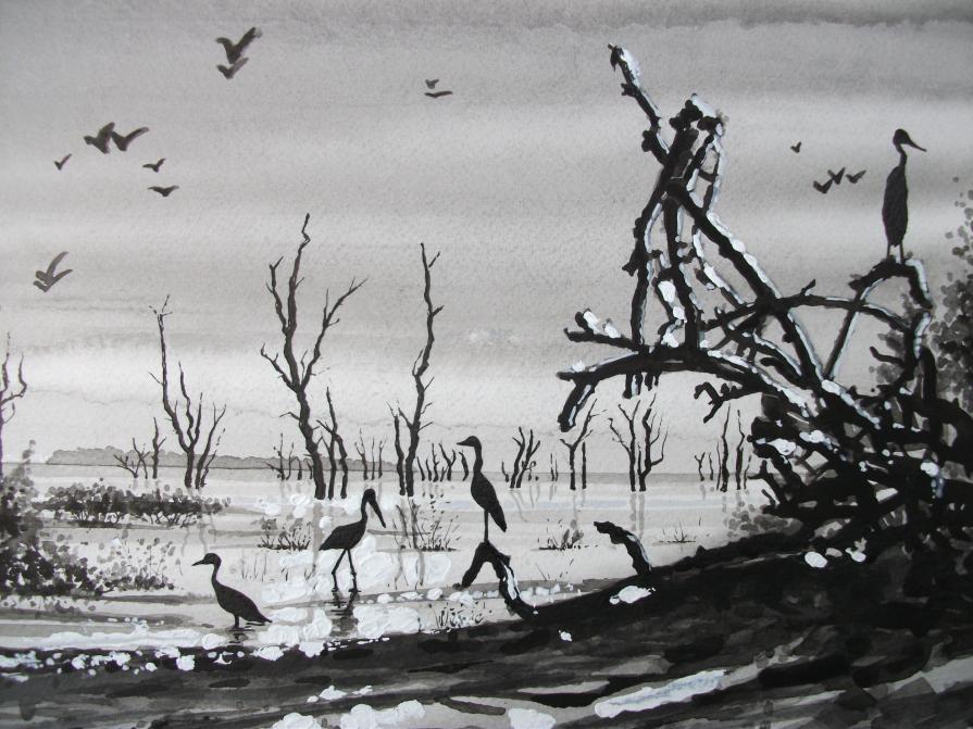 Dawn at Lake Kariba (detail)