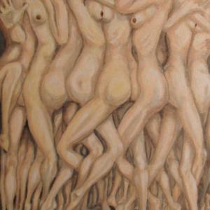 Passione di donne - Aggrovigliamento di magroline minute costrettesi in locale ristretto