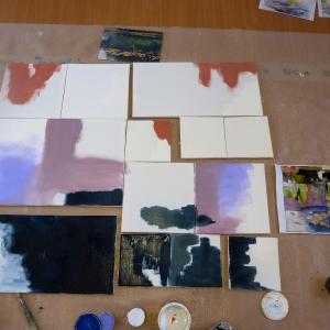 Il fondo ad acrilico.